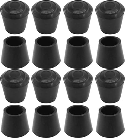 Ronde stoelpootdoppen 16 stuks - Flexibele rubberen meubelvoetbeschermers - Vloerbeschermer en antislip hoezen - 5/8 inch