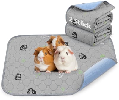 Dailygoods - PICK FOR LIFE waterdichte pipipads voor cavia's, super absorberende pipi-onderleggers voor konijnen, wasbare kleine dierenmatjes voor konijnen, hamsters, puppy's