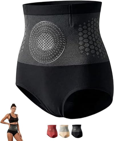 1 paar sportshorts met hoge taille - Maat L (47-57 kg) - Vetverbrandende en vormgevende shorts - Heupliftende shorts - Naadloze, vormgevende shorts met hoge taille - Effectieve buikcorrectie - Zwart