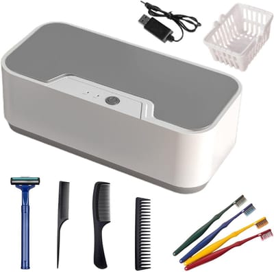 Ultrasone Reiniger - Sieraden Schoonmaker - Sieraden Polijsten - 45000 Vibraties Per Seconde - Compact Formaat - Wit