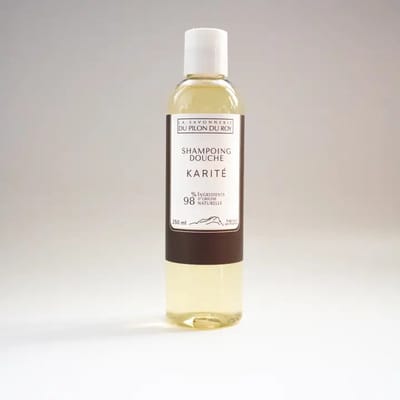 Biologische Shampoo en Douchegel uit Marseille met Shea boter - karite - Delicaat geur - handgemaakt in Frankrijk 250ml