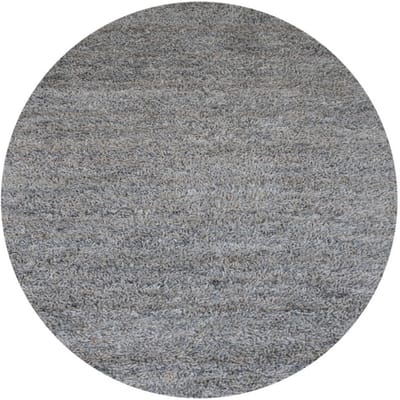 Vloerkleed Berbero Pelosa Grey 834 - ø160 cm - Wol Hoogpolig Vloerkleed – Japandi / Tijdloos Design