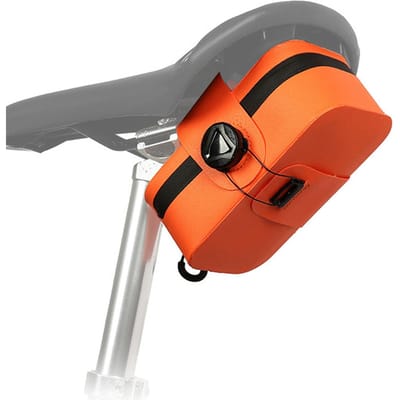 Lichtgewicht fietszadeltas voor buiten, waterdichte fietstas voor achterop de mountainbike oranje