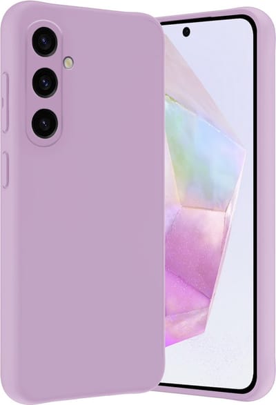 Hoes - Geschikt voor Samsung Galaxy A35 - Sterk & Shockproof - Hoesje Cover - Siliconen Case - Lila
