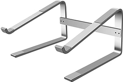 longziming -Laptop Standaard – Ultradunne Aluminium Laptopstandaard 14–18 Inch – Lichtgewicht & Draagbaar – Ergonomische Hoek – Antislip en Ventilerend Ontwerp