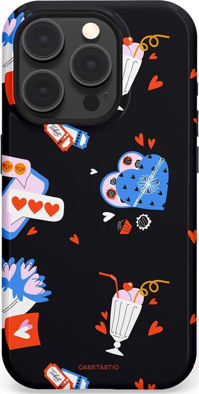Casetastic Hoesje Geschikt voor Apple iPhone 15 Pro Magsafe - Stijlvolle Beschermende Duo-layer Case - Liefdes Kaarten