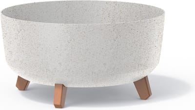 Prosperplast Gracia Low Eco Wood - Bloempot - Wit kleur | 14,3 L