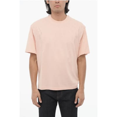 Slim Fit FAIRISLE THUNDERBOLT T-shirt met ronde hals en top in roze