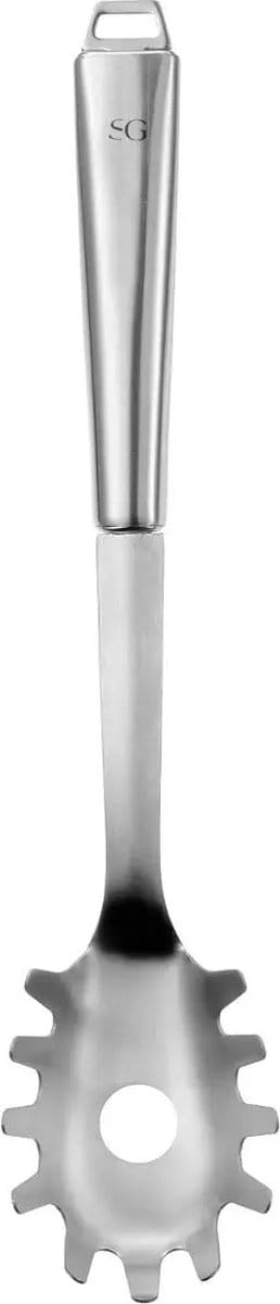 5Five Pasta opscheplepel - zilver - RVS - 32 cm - Keukengerei/spaghetti lepel - Robuust/duurzaam