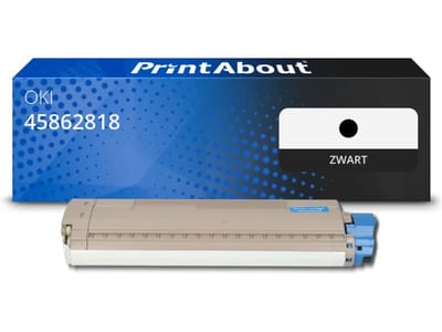 PrintAbout huismerk Toner 45862818 Zwart Geschikt voor OKI