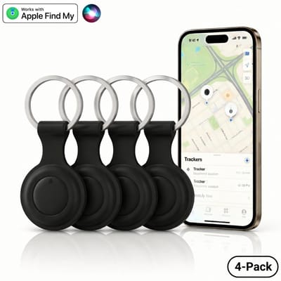 Qomfort EasyTag GPS Tracker - Geschikt voor IOS & Apple Find My - Bluetooth Tracker - Koffer Tracker - Bagage Tracker - Sleutelvinder - Keyfinder - Sleutelhanger geschikt voor AirTag - Fiets, Kat, Hond en Kind