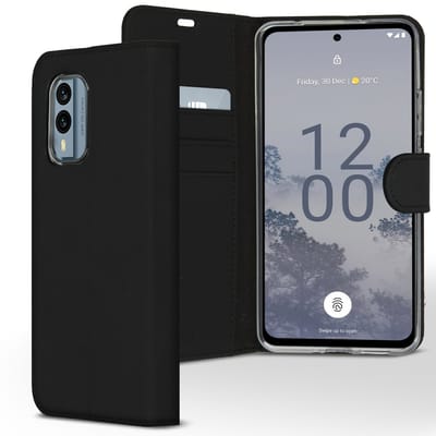 Accezz Hoesje - Geschikt voor Nokia X30 - Wallet Softcase Bookcase - Zwart