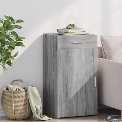 vidaXL - Dressoir - 50x42,5x93 - cm - bewerkt - hout - grijs - sonoma - eikenkleurig