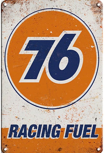 Signs-USA - Auto - Garage Sign - metaal - 76 Racing Fuel - 20 x 30 cm