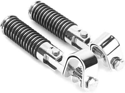 Vouwbare Voetsteunen voor Motoren met Clamp en Crash Bar Bescherming - Zwart, 25mm, 1