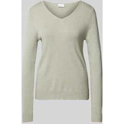 VILA - VIRIL V-NECK L/S KNIT TOP - NOOS - Dames - Gebreide truien