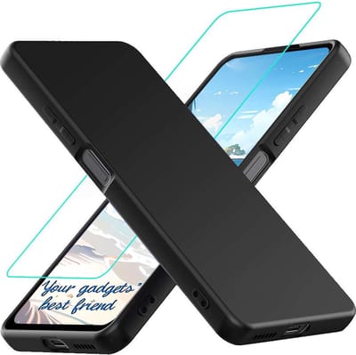 ebestStar - Hoes geschikt voor Wiko Sunny 1 (2016) et Sunset 2 (2015), Beschermhoes Siliconen Schokbestendig, Dun en Flexibel, Zwart + Gehard Glas