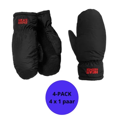 Heatkeeper - Thermo wanten dames - Zwart - One Size - 4-Paar - Handschoenen winter