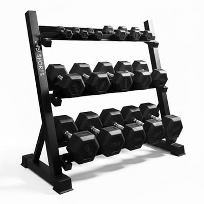 AJ-Sports Dumbell Rek - Halterrek - Dumbbell Toren - Weight Rack - Dumbbell Houder - Tot 350kg Belastbaar - Exclusief Dumbbells