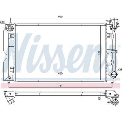 Radiator, motorkoeling NISSENS 646857