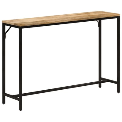 vidaXL - Wandtafel - 110x30x75 - cm - massief - ruw - mangohout - en - ijzer