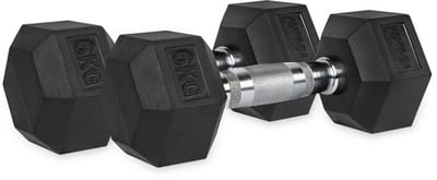 VirtuFit Hexa Dumbbell Pro Set - 2 x 6 kg - Hexagon Dumbbell - Krachttraining - Set van 2