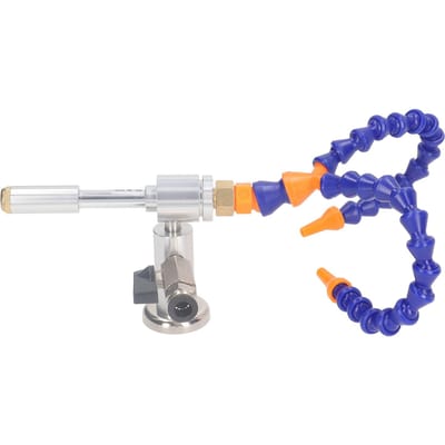 Ensemble de Refroidissement à Air Froid Refroidisseur de Pistolet à Air en Alliage d'Aluminium avec Tuyau Flexible à Double Extrémité et Raccords