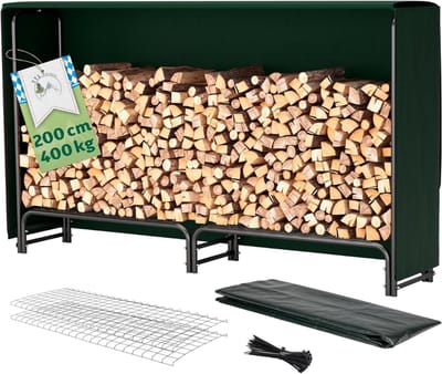 VLSelect® Houtopslag Buiten - Houthok - Haardhout Opslag - Tot 400KG