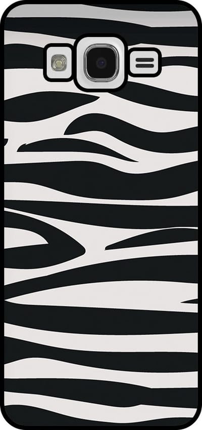 Smartphonica Telefoonhoesje Geschikt voor Samsung Galaxy J5 2015 met zebra opdruk - TPU backcover case zebra design - Zwart Wit geschikt voor Samsung Galaxy J5 2015
