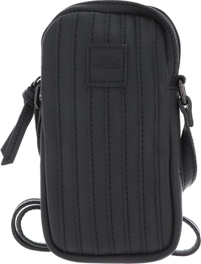 FREDsBRUDER Leren Telefoontasje Schoudertas Vertical Cellphone Bag Dark Grey Grijs