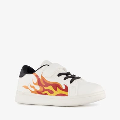 Blue Box jongens sneakers met vlam wit - Maat 22