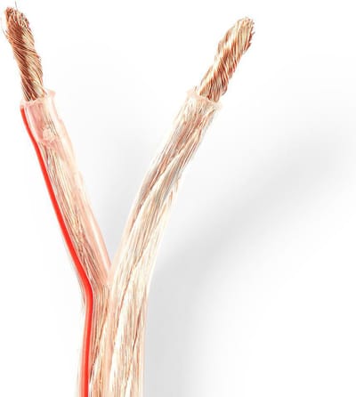 Nedis Speaker-Kabel - 2 x 6.00 mm² - CCA - 100 m - Rond - PVC - Transparant - Folieverpakking