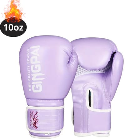 Nivard Bokshandschoenen - Kickboks Handschoenen - Boxing Gloves Set - Vecht Handschoenen - Heren - Dames - Paars - 10 oz