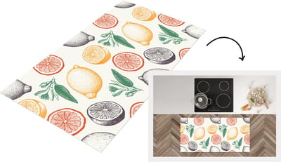Keukenloper - Loper keuken - Fruit - Vintage - Keuken - Patronen - 120x60 cm - Keukenloper vinyl