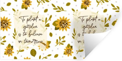 Muurstickers - Sticker Folie - Quotes - Spreuken - To plant a garden is to believe in tomorrow - 40x20 cm - Plakfolie - Muurstickers Kinderkamer - Zelfklevend Behang - Zelfklevend behangpapier - Stickerfolie