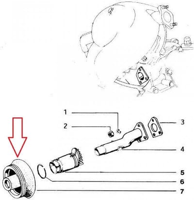 toelatingspijp voor scooter piaggio 125 vespa fl 1989 vmx7 nieuw