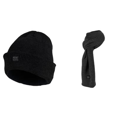 Morethansocks - Gebreide thermo sjaal + Thermo muts - Heren - Thermo sjaal heren - Thermo muts heren - Beanie