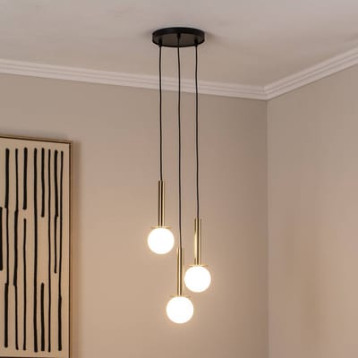 DAISY 3 hanglamp met melkglazen bol - Sigma Verlichting