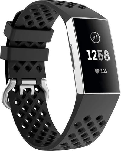 Heble® - "Siliconen Sportbandje geschikt voor Fitbit Charge 3 - Maat L - van Heble®