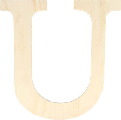 Artemio houten letter U 19 cm