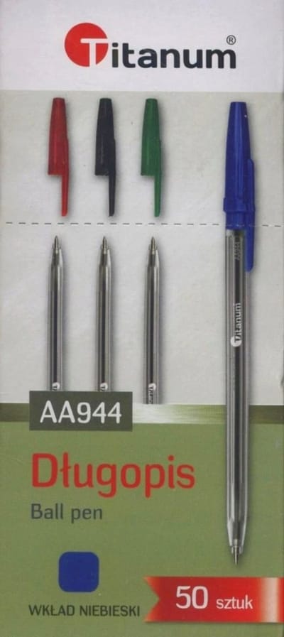Titanum Blauwe Pennen Set - 50 Stuks, 0.7mm Schrijflijn