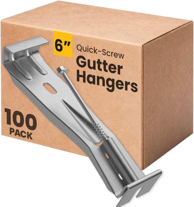 Dakgoothangers 6 inch - Gootbeugels - Dakgoot Reparatie - Voorgemonteerde Schroeven - 100 Stuks