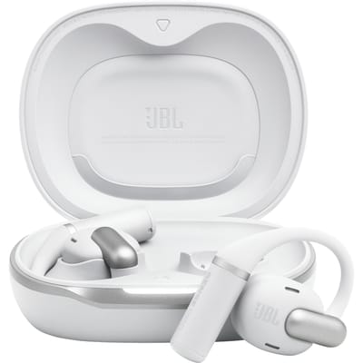 JBL Sense Pro - Open Ear Oordopjes - Oortjes Draadloos - Sport Oordopjes - Bluetooth - Sporten - Hardlopen - 38 uur - Spatwaterdicht - IP54 - Oorhaak - Wit