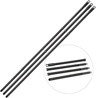 Novaliv 3X Veelzijdige Premium Schroefbezemsteel 137 cm - 2,6 cm Stabiel Duurzaam Zwart Verstelbaar 137 cm tot 94,5 cm Perfect voor vegen, schrobben en ramen lappen Hoogwaardige metalen constructie