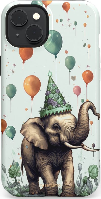Casetastic Hoesje Geschikt voor Apple iPhone 15 Plus Magsafe - Stijlvolle Beschermende Duo-layer Case - Ballolifant