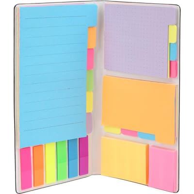 Ensemble de Post-it Combiné Blocs de Post-it Repositionnables Texture Claire Blocs de Notes Colorés pour le Travail