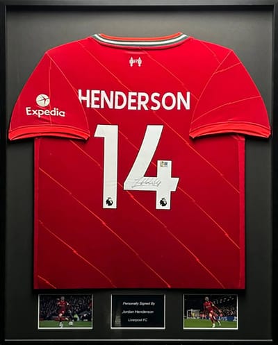 Jordan Henderson Liverpool 20/21 ingelijst thuis shirt