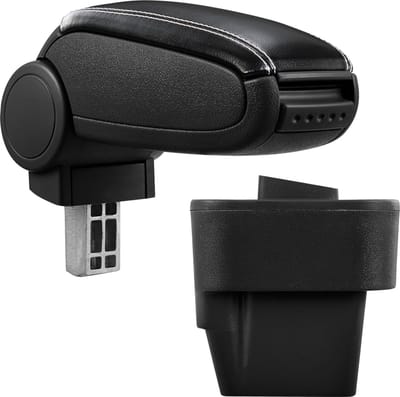 Armsteun-Opel Astra H 2004-2010-kunstleer-zwart+wit stiksel