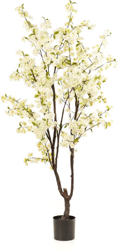 Emerald - Kunstboom Kersenbloesem 210cm wit - Kunstplant voor binnen - Japanse Sakura - Bloesemboom - Cherry Blossom