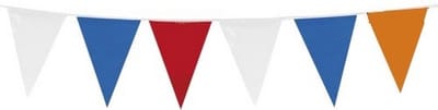 Vlaggenlijn oranje/rood/wit/blauw 40 meter